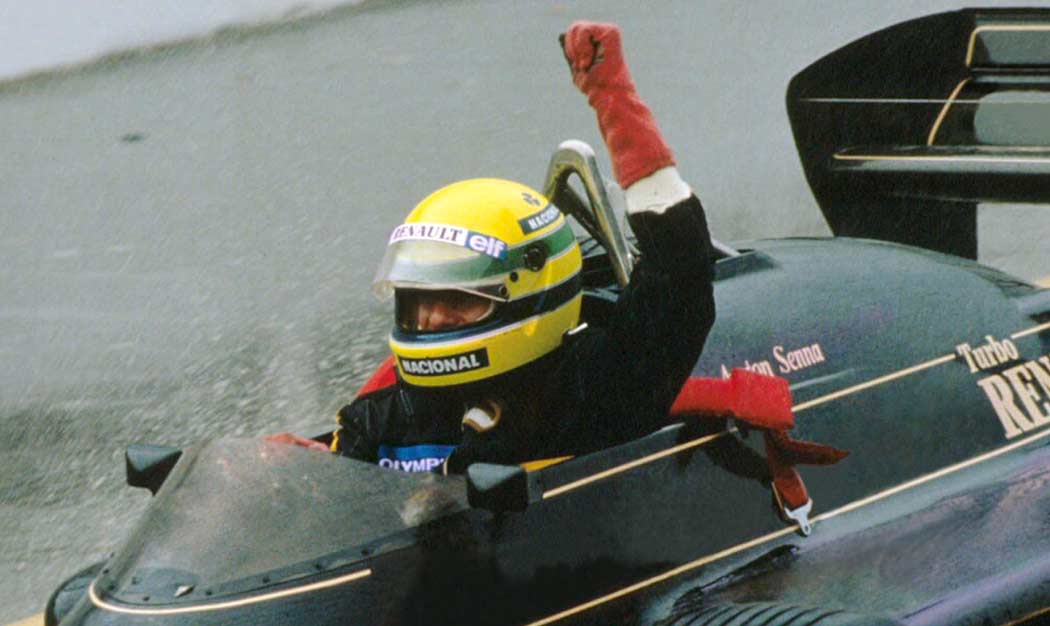 Ayrton Senna at Estoril 1985