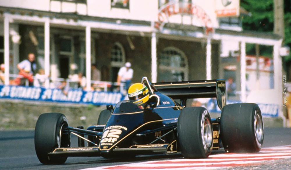 Ayrton Senna at Belgian Grand Prix 1985