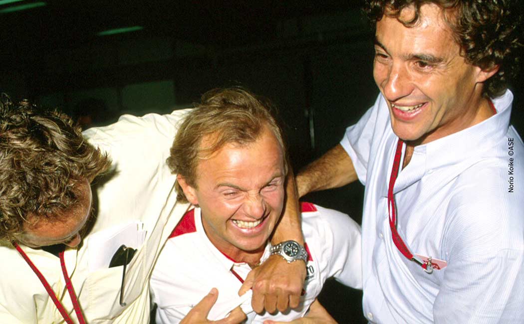 Josef Leberer and Ayrton Senna
